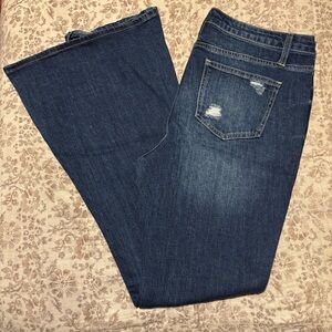 Elegant Indigo Wide Leg Jeans